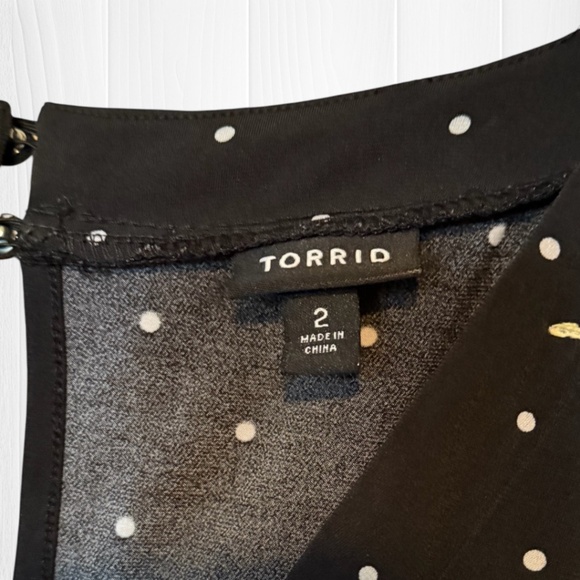 TORRID Studio Knit Flutter Sleeve Romper - Polka Dot - Picture 10 of 16